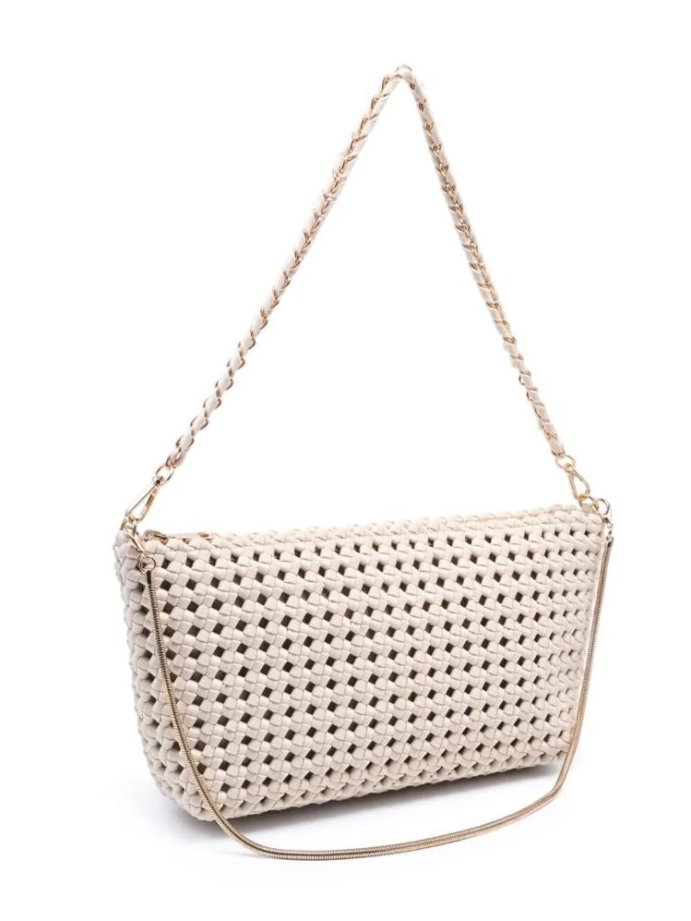 Cream Sol & Selene Eclipse Clutch Purse Neoprene Clutch